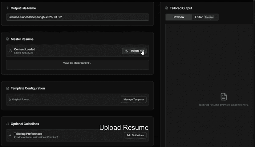 1. Upload & Input Demo Thumbnail